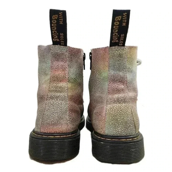 Dr. Martens 1460 AirWare Leather Sparkley High Top Combat Boots, Women's 5M - Picture 3 of 6